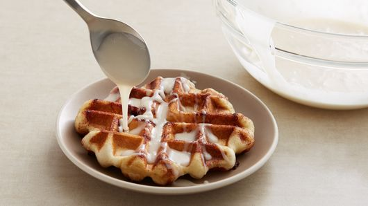 Cooking Club's Cinnamon Roll Waffles