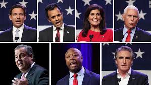 Seven Republican presidential candidates will participate in the debate tonight.  